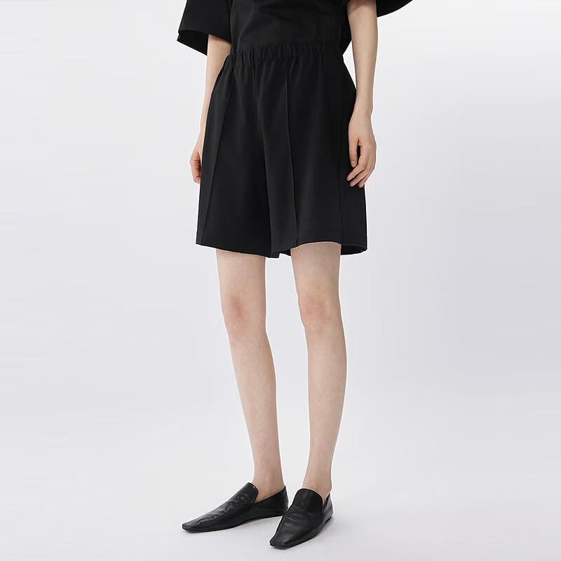 JNBY Women's Summer Elastic Waist Straight Leg Shorts