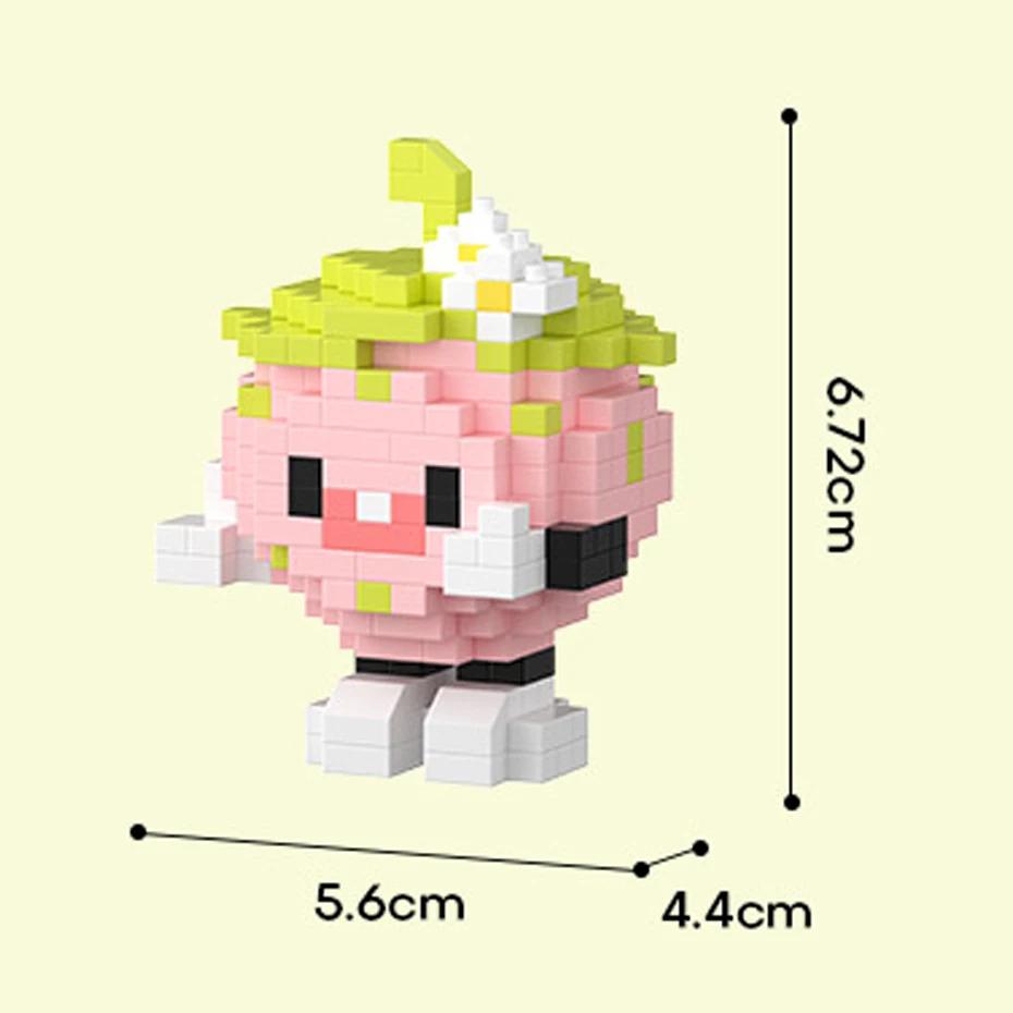 Building Blocks Cute Bricks Block Fruit Figurine Mini Particle Trendy Play Fruit Happy Food Set Creative Desktop Decor