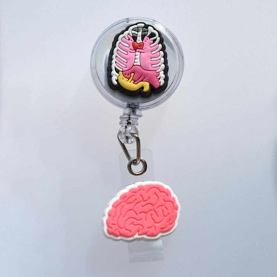 Catramă retractabilă medicală de desene animate Doctor Asistentă Licență de muncă Snur creativ ușor de trage Cataramă Certificat Nume de marcă