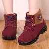 Women's Winter Plus Size Velvet Lined Non-Slip Snow Boots - Mid-Aged & Elderly Warm Mom Cotton Shoes