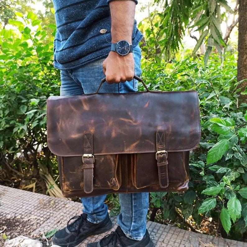 Mens Leather Messenger Bag Mens Leather Messenger Bag Briefcase Satchel Tablet Ipad Next Book Computer Laptop for Womens Day Gift