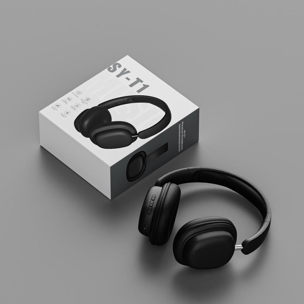 Kabellose Over-Ear Bluetooth-Kopfhörer mit Mikrofon und großem Akku für Gaming
