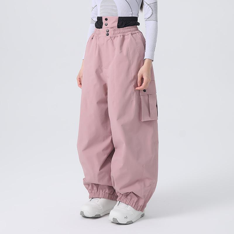 Pantaloni da Sci Larghi per Donna e Uomo Traspiranti Vestibilità Larga Pantaloni da Neve Impermeabili Pantaloni da Sci Snowboard Unisex Imbottiti Invernali Outdoor Pantaloni da Snowboard