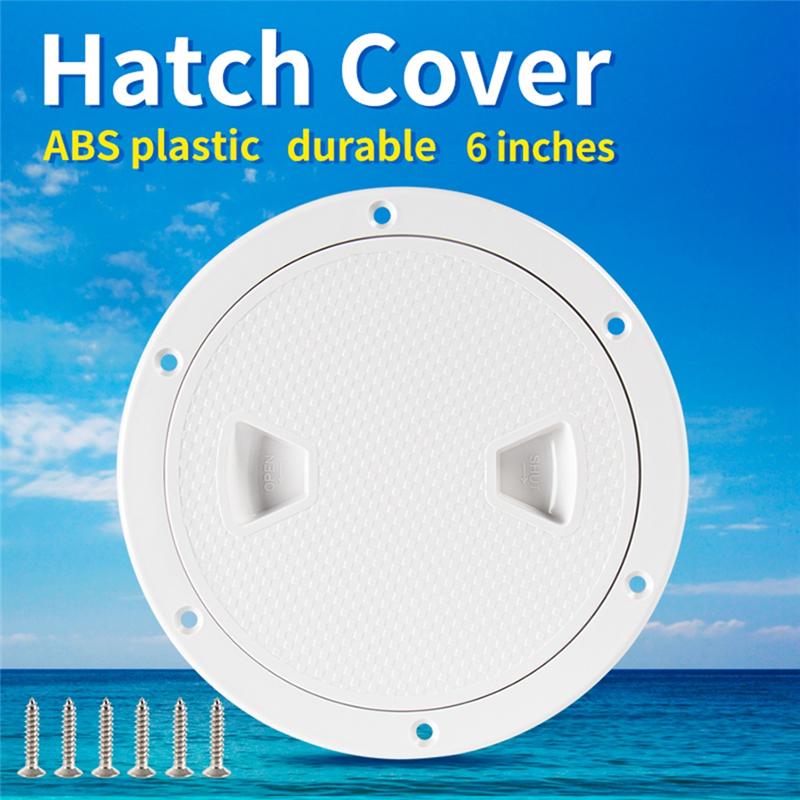 6 Inch Marine Boat Access Hatch Cover Twist Screw Out Deck Plate ABS Round Inspection Hatch For Boat Hatch