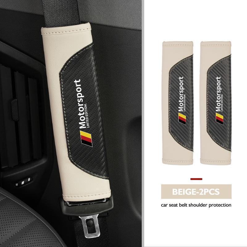 1PC Car Shoulder Protection Texture Seat Belt Protective Cover For BMW F30 E36 F20 E87 E70 E91 E30 E53 F31 F40 E92 E93