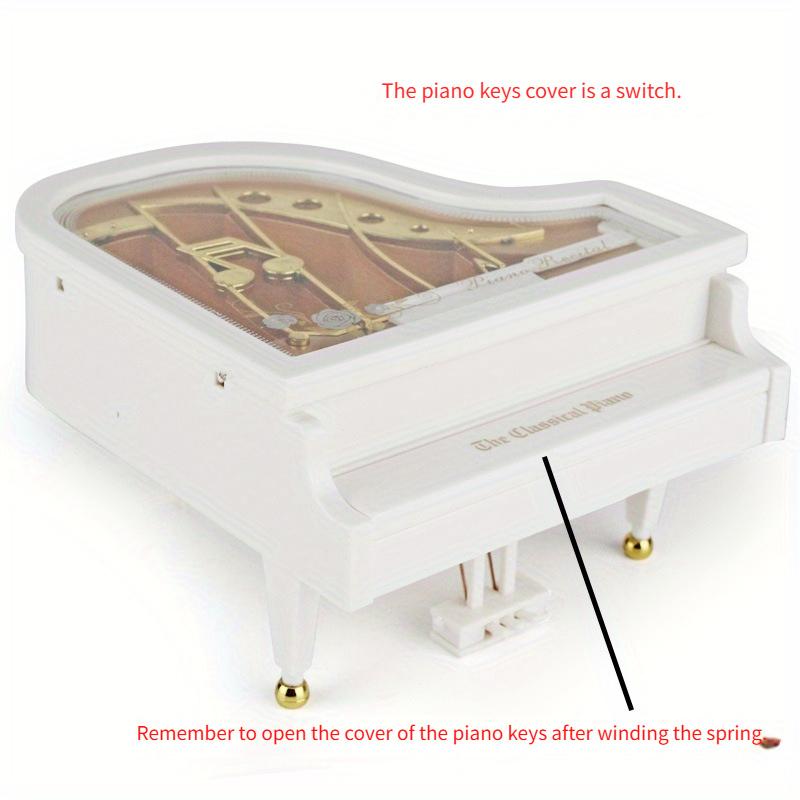 Piano Music Box Clock Music Box Valentine's Day Gift Creative Birthday Gift Home Desktop Cabinet Decoration