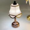 Moin Moin Miniature Scale Really Lighted Stand Lamp Light Doll Furniture Fabric Cloth Accessories Bedside Night Lamp 2410mini56 1/6 16