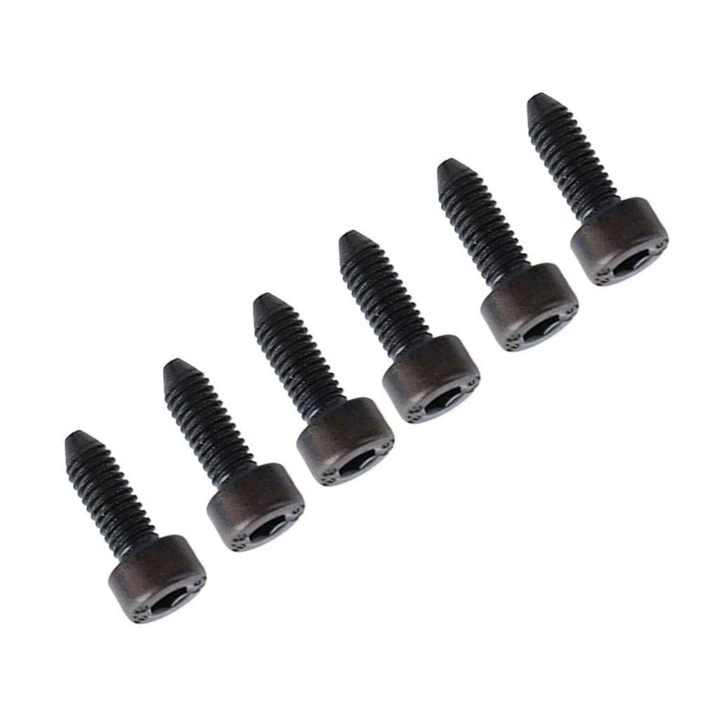6PCS Guitar Hex Head Screws Double Tremolo Bridge Saddle String Locking Screw with Taper Tip
