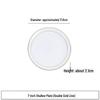 Ningzhao 7-inch Round Ceramic Dinner Plate with Double Gold Rim