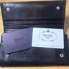 Used PRADA Saffiano Leather Long Wallet Black