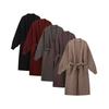 Autumn Women's Fashion: Multicolor Knitted Long Sleeve Cardigan with Belt