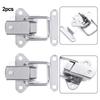 2pcs Spring Locking Latch Hasps Stainless Steel Suitcase Toggle Catch Clasp Box Loaded Hinges Furniture Hardware Accessories