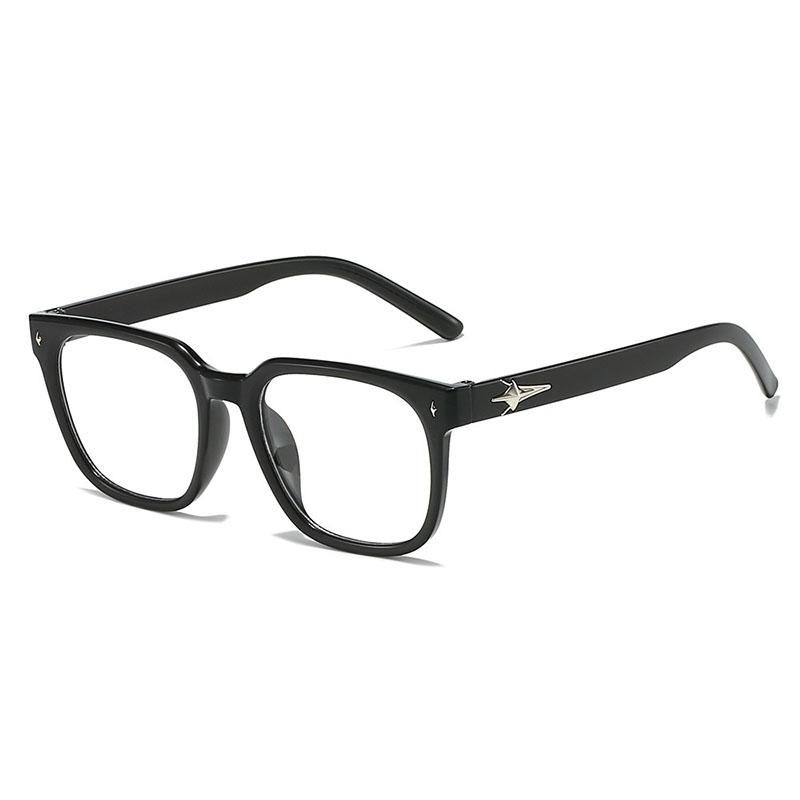 

Classic Square Black Frame Glasses Blocking Blue Light Computer Optical Spectacle Eyewear Frame For Women&Men Retro чёрный