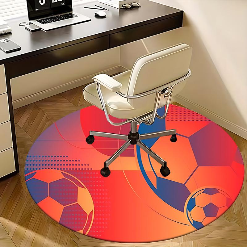 Chair Mat: Vibrant Soccer Ball Design Office Carpet Chair Mats for Home Decor, Office Use, Gift Idea, Suitable for Bedroom, Living Room, Various Room