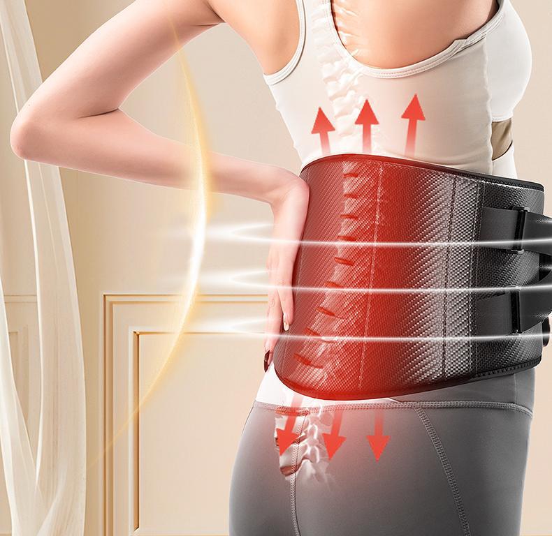 Heated Waist Support & Massager Belt - Electric Hot Compress for Back and Abdomen Relief.