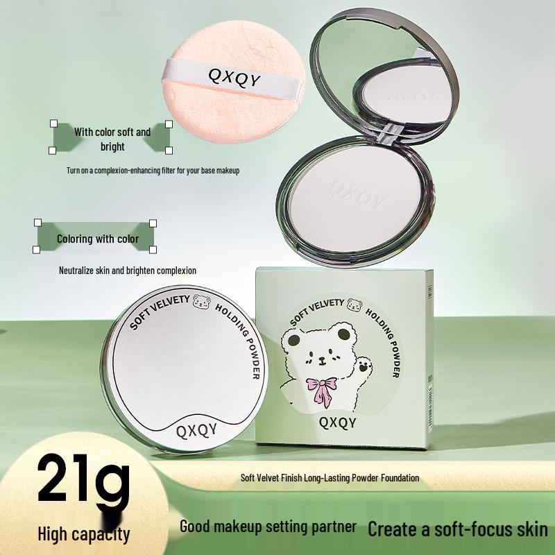 

QXQY Velvet Matte Long-Lasting Powder Foundation & Concealer Duo