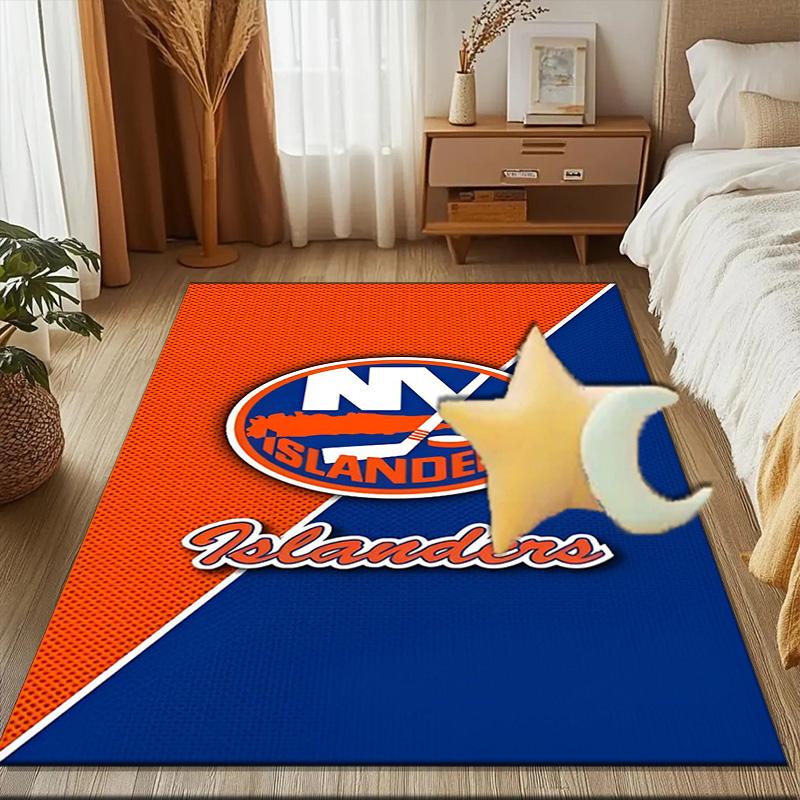 Islanders Hockey Pride Floor Mat for Living Room, Game Rooms, Office, Bedroom, Office Floor Mat Playful Design, Christmas fan gifts