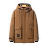 Korean Version of Down Jacket Men's Winter Tide Teen Hooded Medium and Long Men's Thermal Jacket