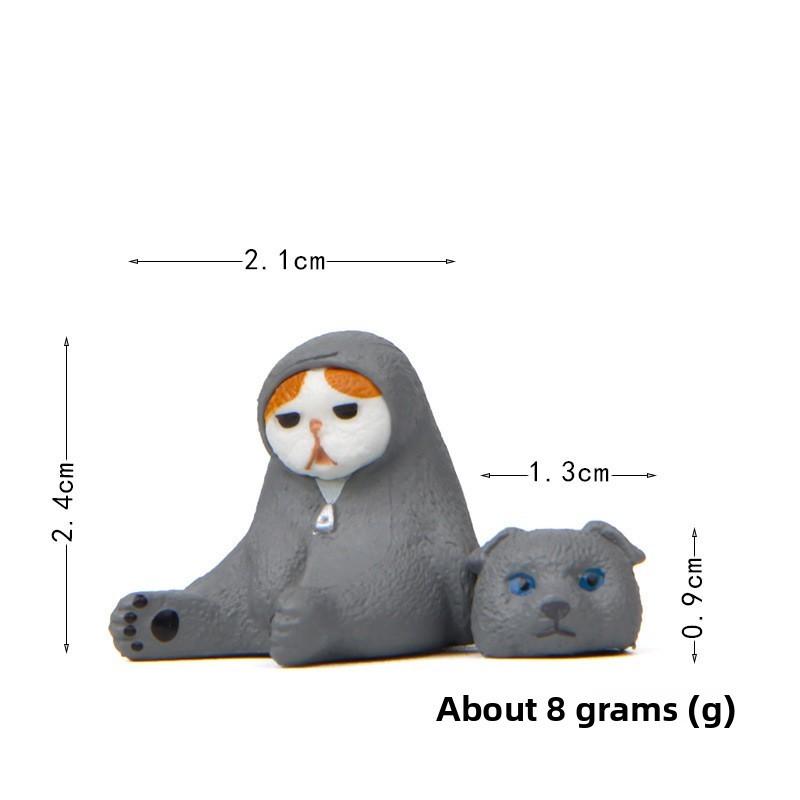 Cat Dog Cute White Bear Teddy Bear Outfit Mini Model Decoration Gardening Decor