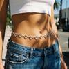Sparkling Crystal Heart Waist Chain for Women Shiny Rhinestone Love Shape Adjustable Belt Girls Summer Beach Body Jewelry Gift