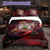 Southampton Football 3 Piece Bedding Set Soft Duvet Cover Set with Pillowcases Printed Bedroom Decor Set for Home