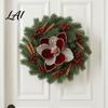 Christmas Magnolia Embellishments Glitter Flower Velvet Artificial Flower Pick for Xmas Tree Floral Arrangements and Vase Faux Stem Ornament Holiday