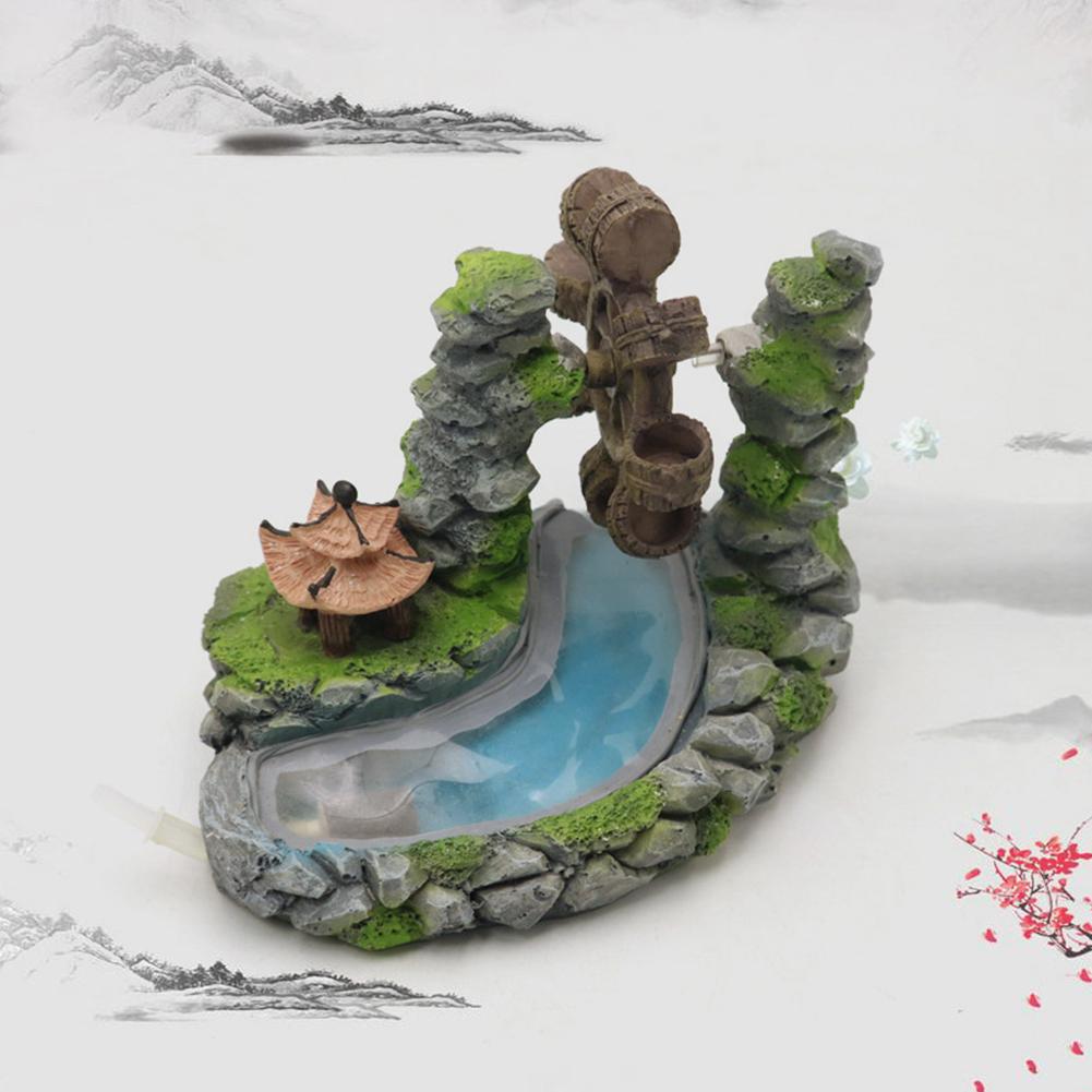 Oxygenation Ornament Wind Wheel Waterwheel Aquarium Handicraft Simulation  Flowing Ornament