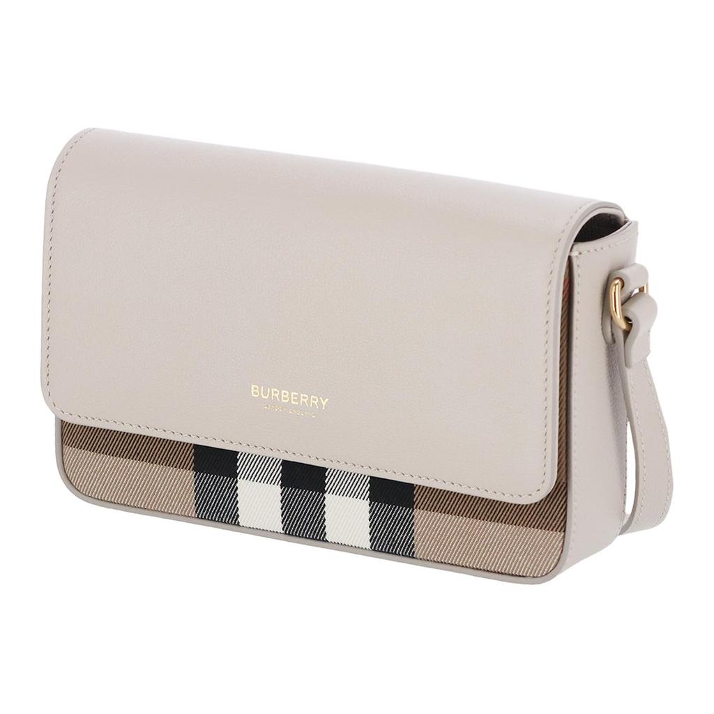 Burberry Letter Logo Adjustable Shoulder Strap Calfskin Shoulder Bag Women shoulder bag Beige 81053761