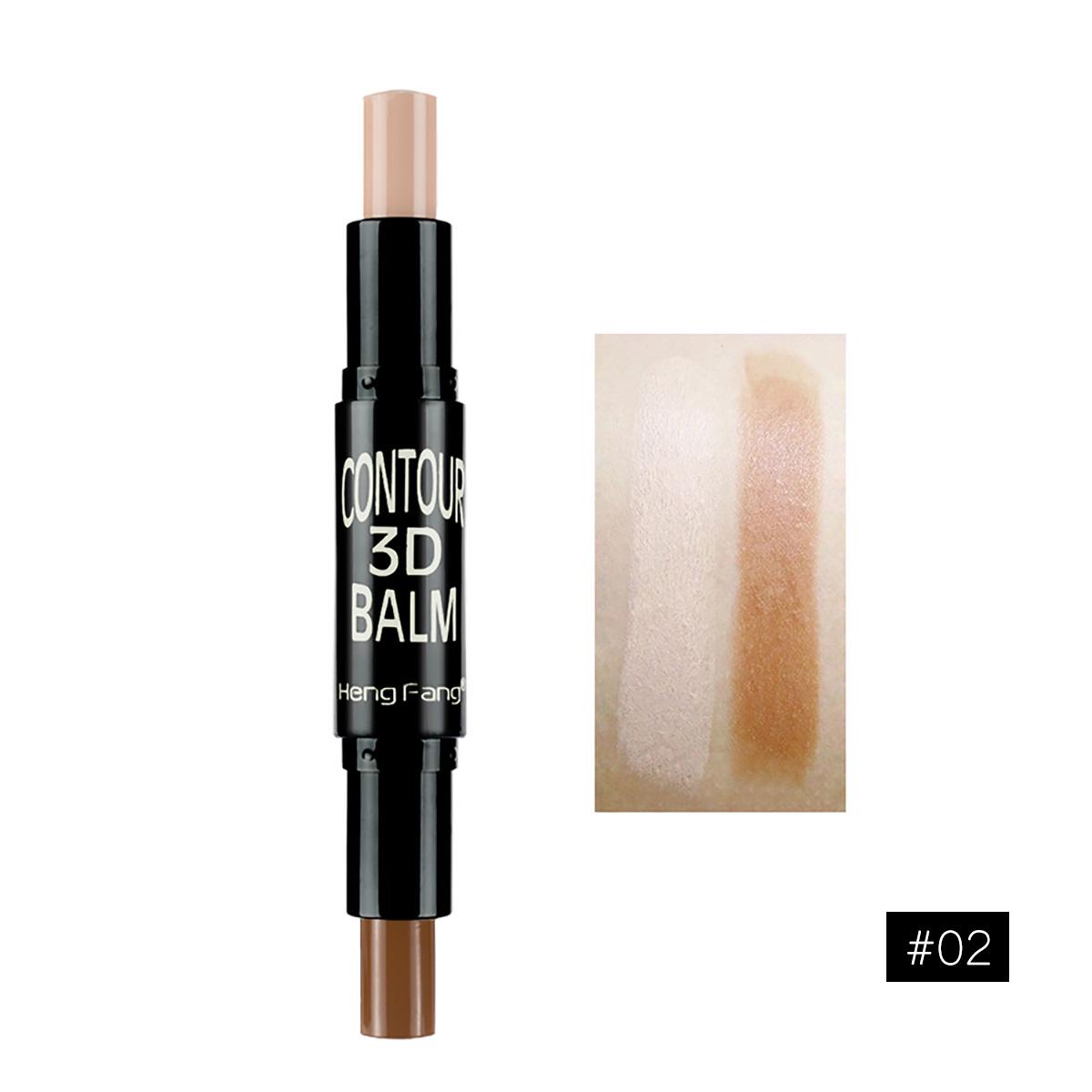 

2 в 1 Цвет лица+украшенный хайлайтер Shimmer Stick корректор-бронзатор Hengfang H8449