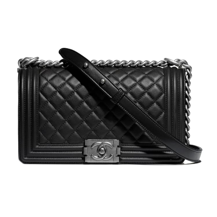 Chanel Leboy Calfskin Shoulder Bag, Crossbody Bag Medium Unisex Black A67086-Y09953-94305