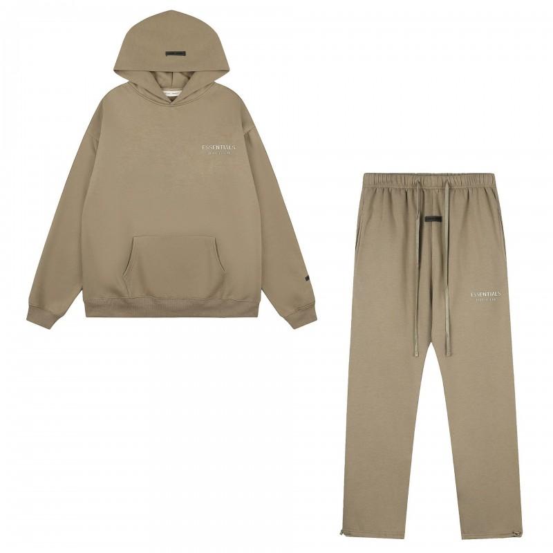 2026 Mikina s kapucí Černá S flockovaným písmenem FOG Line ESSENTIALS Unisex