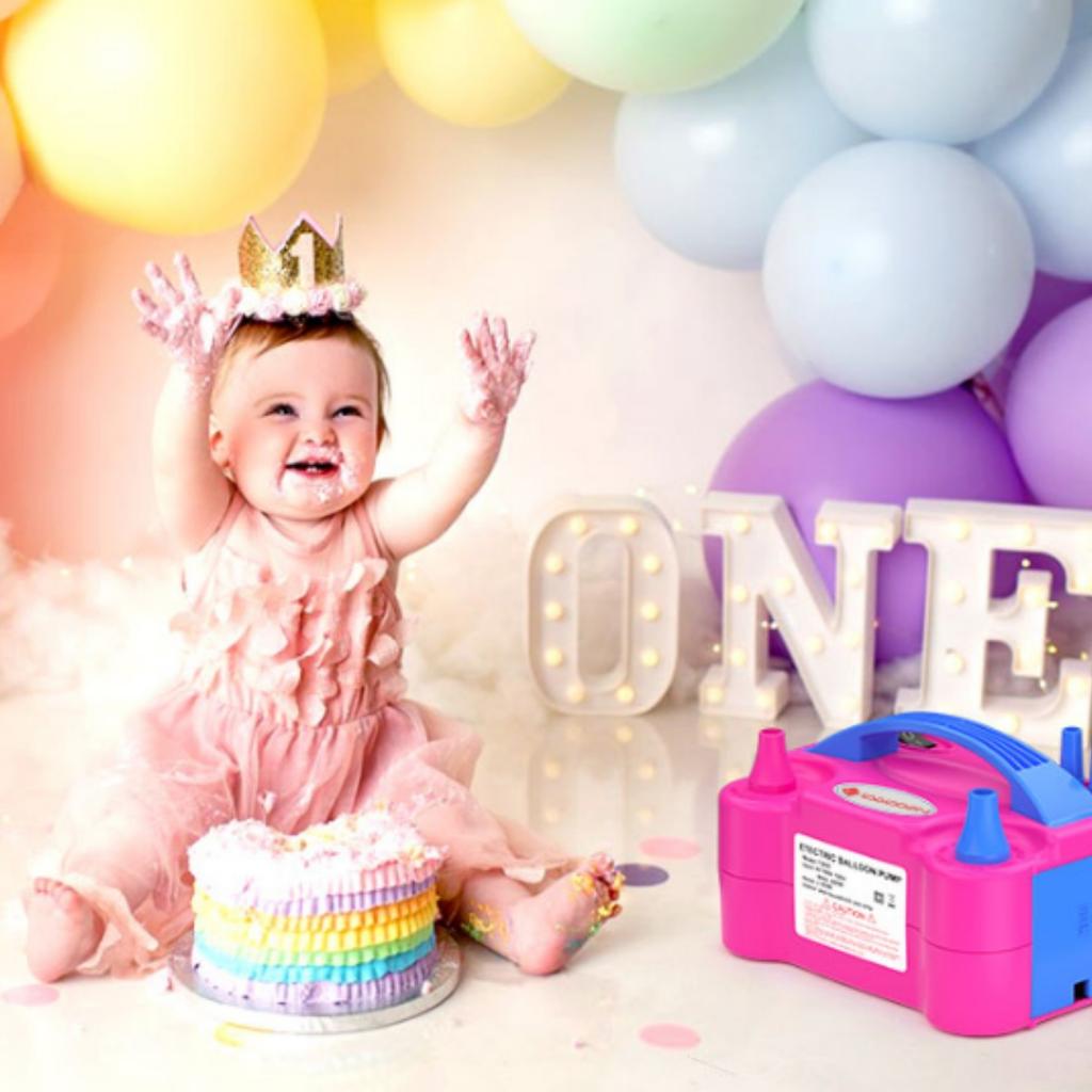 Silná pumpa na nafukování a vyfukování balónků, elektrická, 2 trysky, rychlá