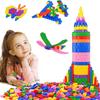 Kids 600pcs Set Building Blocks Construction Toy - Learning Playset Stem Toy Set Educational Kit Child Branin Development Preschool Kindergarten Toy