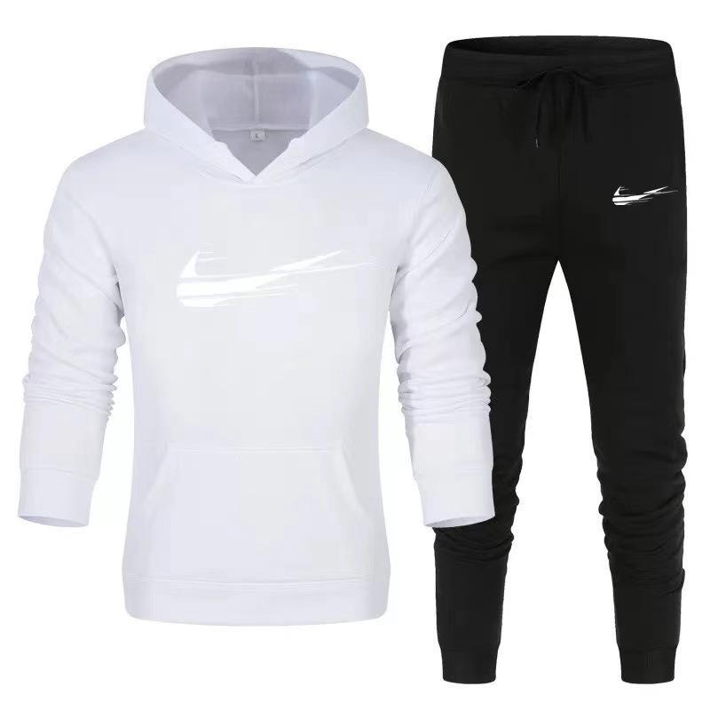 Nuovo Pullover Casual Sportivo Autunno e Primavera Felpa con Cappuccio Stampata Moda Uomo