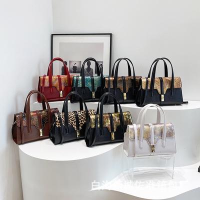 New Snake Pattern Handbag Retro Messenger Bag Fashionable Versatile Women's Shoulder Bag