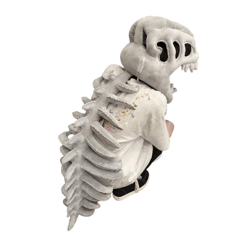 Funny Skull Costume Hat With Removable Dinosaur Skeleton Face Masks Perfect For Cosplay And Birthday Celebration