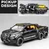 1/28 Benzs X-CLASS EXY 6X6 Pickup Simulation Alloy Car Modle Metal Toy Car Sound Light Pull Back Model Toys For Boys Light Toys