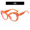 Flower Sunglasses Women Cat Eye Glasses Frame Anti Blue Light Blocking Computer Eyeglasses Ladies Vintage Spectacles Frames