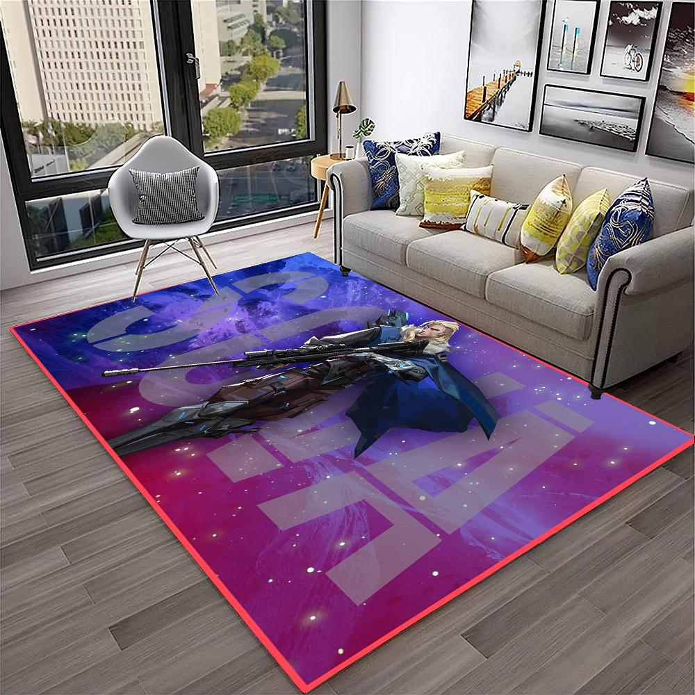 VALORANT Game Gamer Cartoon 3D Carpet Rug for Home Living Room Bedroom Sofa Doormat Decor,kids Play Area Rug Non-slip Floor Mat