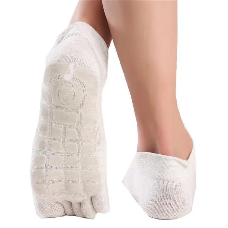 Fashion New Men Winter Thickened Five Fingers Socks Warm Non Slip Grip Fitness Toe Low Calf Slipper Male Floor