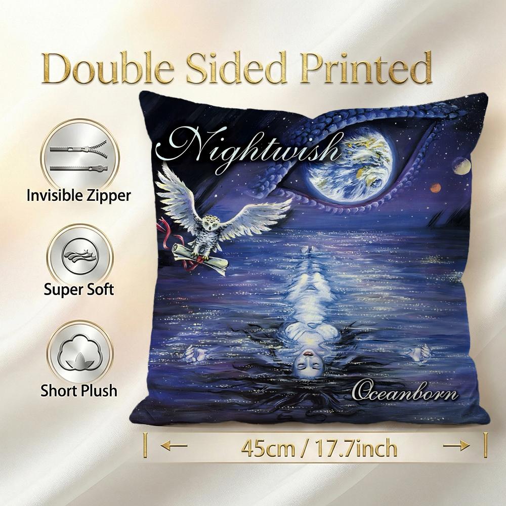Nightwish Cushion Cover Cushion Cover Set 4Pcs 50X50 45X45 40X40 Pillowcase Decorative Sofa Home Decor