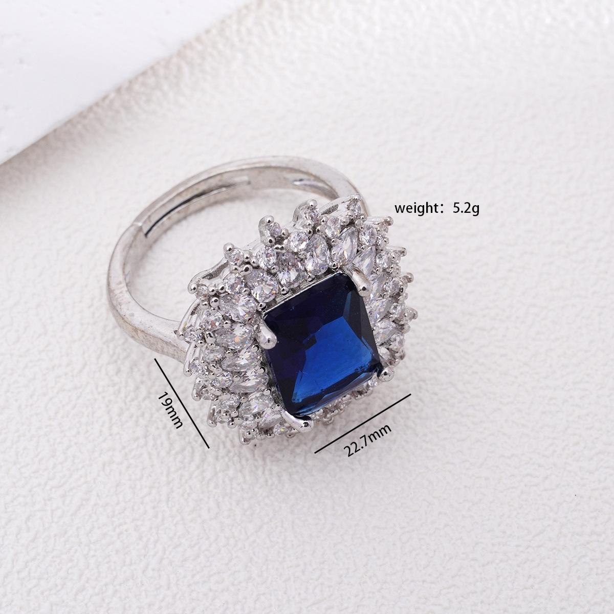 

Luxury Bling Geometric Zircon Necklace Stud Earrings Ring for Women Wedding Party Fashion Stainless Steel Chain Jewelry Set Gift