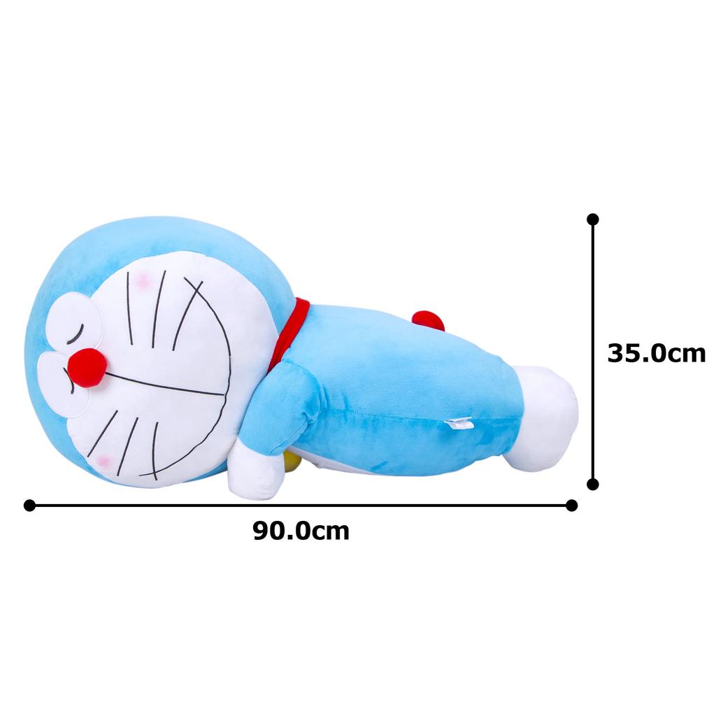 MORIPiLO Morishita Doraemon Körperkissen, extragroß, 90 cm, großes Plüschtierkissen, Charakterware, Shogakukan-Kissen, blau, ca. 4620224. Gemeinsames Schlafen