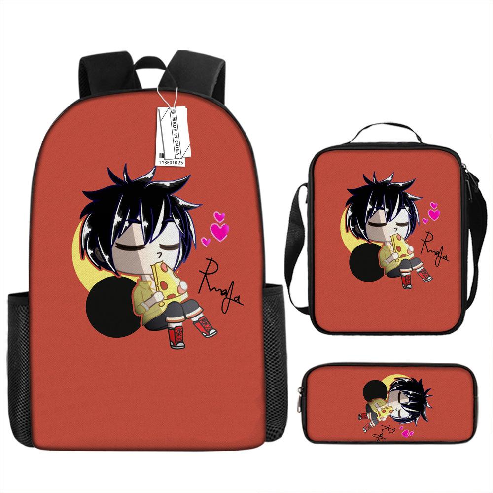 Two-dimensional Children's Schoolbag Animation Boys Backpack Satchel Pencil Case Oxford Cloth