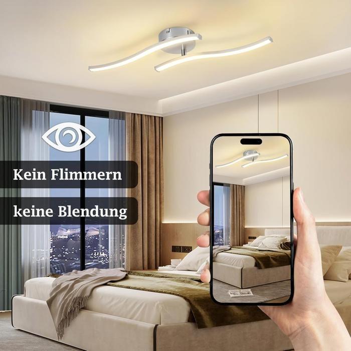Plafonnier LED - NETTLIFE - Plafonnier Nettlife - 12W - 3000K (blanc chaud) - Métal blanc