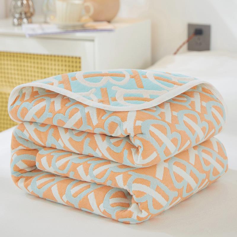 Pure Cotton 6-Layer Gauze Summer Quilt for Children - Thin, Breathable Baby Blanket
