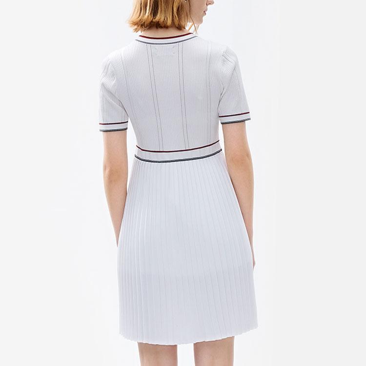 New FILA Short Sleeved Dress Women's Standard White F11W221313F-WT