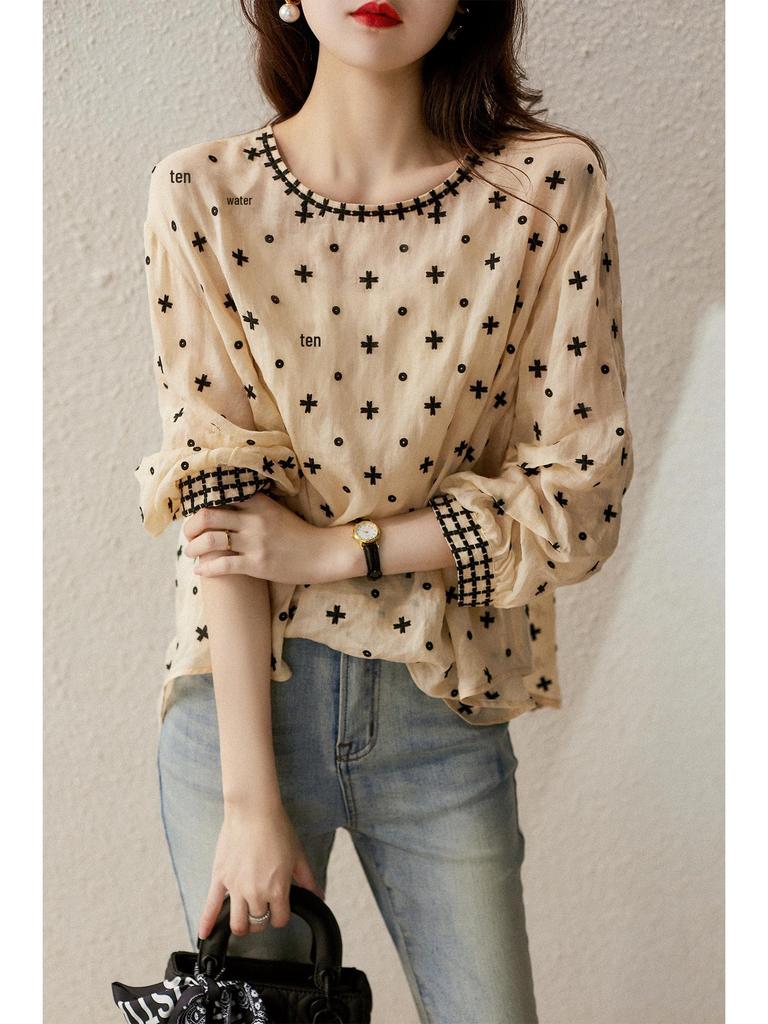 Heavy Embroidery Puff Sleeve Babydoll Top Women XYG482408MG – Japan & Korea Collection