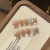 Daily Simple Handmade Fine Flash Cat Eyes French Stacked Square Diamond Satin French Wearable Armor