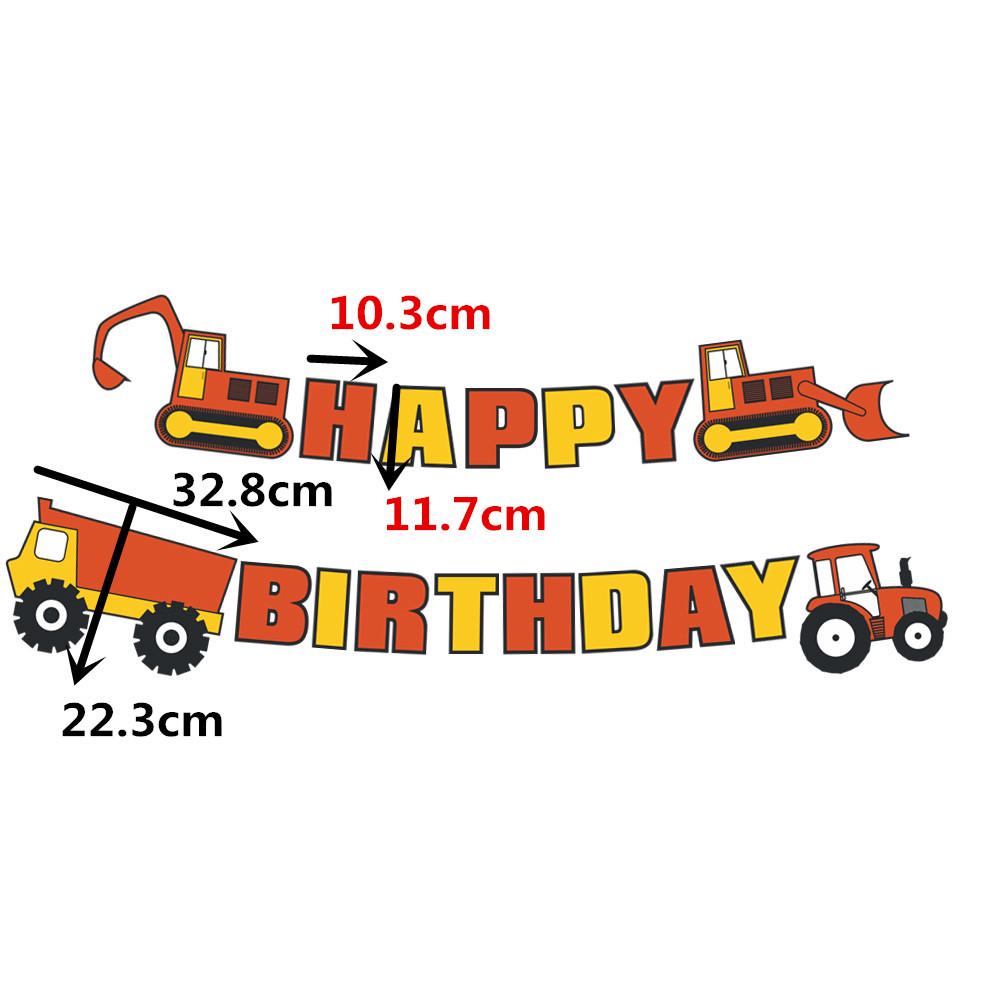 Bagger LKW Bau Party Teller Becher Geschirr Happy Birthday Party Deko Kinder Mitgebsel Jungen Geburtstag Babyparty Zubehör